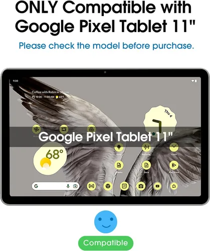 Miniatura 2 de amFilm Protector de pantalla de vidrio templado de 11 pulgadas diseñado para Google Pixel Tablet [cero burbujas] [dureza 9H] [antiarañazos]