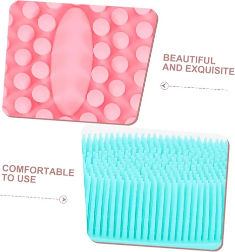 Miniatura 8 de 2 cepillos de baño de silicona de doble cara exfoliante suave para niños y niñas adultos para entrenamiento sensorial que promueve la unión