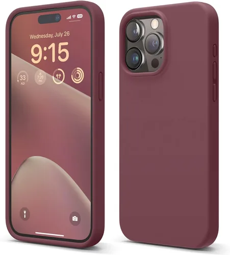 Miniatura 26 de elago Funda compatible con iPhone 15 Pro Max, de silicona líquida, funda protectora de cuerpo completo, a prueba de golpes, funda delgada
