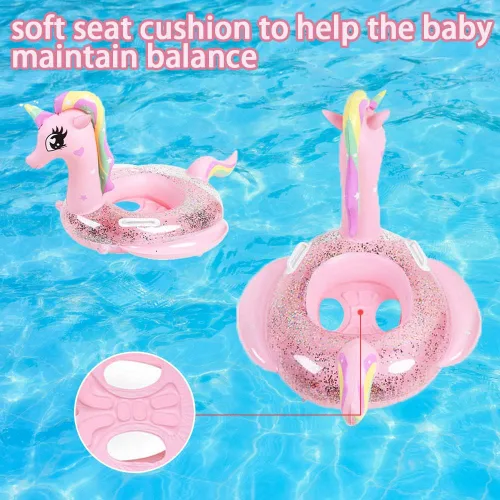 Miniatura 3 de Nuevos flotadores de piscina para bebés de UMBWORLD para niños pequeños de 8 a 48 meses, hasta 44lb, anillo de natación inflable con asiento