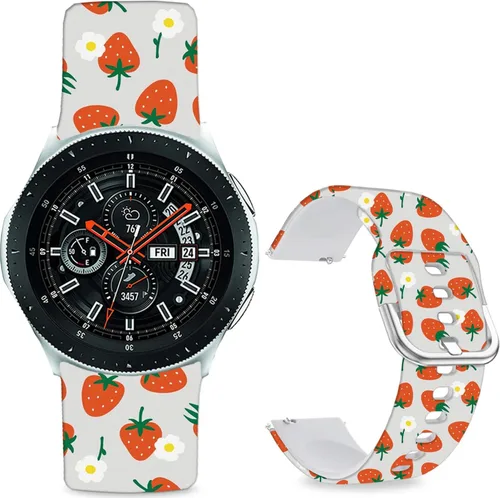 Miniatura 12 de Correas de reloj de silicona suave compatibles con Samsung Galaxy Watch 1.811 in/Watch 3 1.772 in/Gear S3 Frontier/Classic/Garmin Vivoactive
