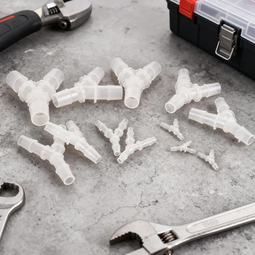 Miniatura 3 de Quickun 1/2 pulgada manguera de púas iguales en forma de Y 3 vías empalmador de juntas de plástico empalmador adaptador unión para tubería de línea