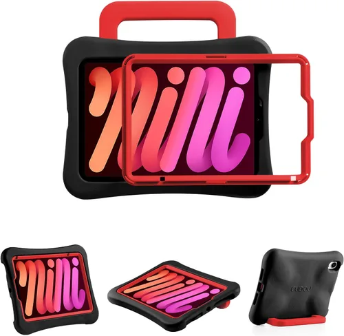 Miniatura 7 de Funda para Niños para iPad mini 7 (A17 Pro) 2024/iPad Mini6 2021, Peso Ligero Resistente/A Prueba de Golpes/A Prueba de Caídas con Asa/Soporte