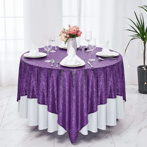 Miniatura 37 de Hahuho Mantel rectangular de lentejuelas de 50x80 pulgadas, color champán, mantel con purpurina para decoración de despedida de soltera, cumpleaños