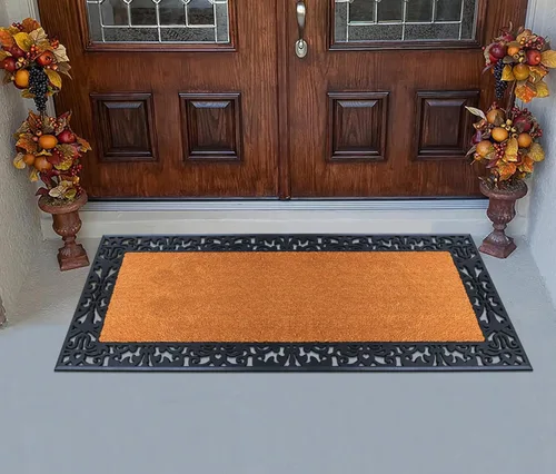 Miniatura 66 de A1HC Tapete para Puerta de Fibra de Coco Natural y Caucho, 30"x48" – Grueso, Duradero, Resistente, Anti-Desprendimiento, Resistente a