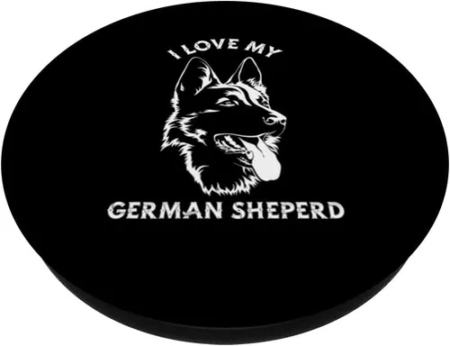 Miniatura 2 de I Love My German Shepherd Animal German Shepherd PopSockets intercambiables PopGrip
