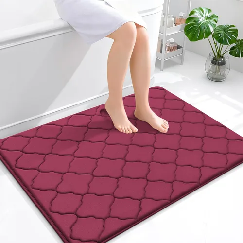 Miniatura 102 de OLANLY Alfombra de Baño de Espuma Viscoelástica de 24 x 16 pulgadas, Ultra Suave y Absorbente, Alfombras de Baño Antideslizantes, Cómodas, Lavables
