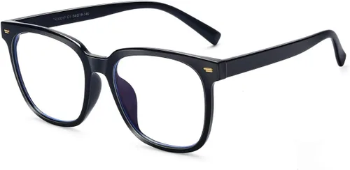 Miniatura 6 de PANNER Gafas cuadradas de gran tamaño con bloqueo de luz azul para mujeres y hombres, antirreflejos, reducen la fatiga ocular, gafas de computadora