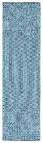 Miniatura 23 de SAFAVIEH Alfombra lavable al aire libre, colección Courtyard - 2'3" x 5', gris y negro, no desprende pelusa y fácil limpieza, ideal para patio