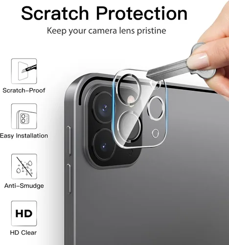Miniatura 5 de JETech Protector de pantalla para iPad Pro de 11 pulgadas, 2022/2021/2020 (4ª/3ª/2ª generación) con protector de lente de cámara, película de vidrio