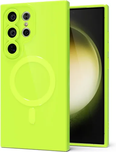 Miniatura 129 de Svanove para Samsung Galaxy S22 Funda de teléfono de silicona magnética, compatible con Magsafe, linda para mujeres, brillante color brillante, gel