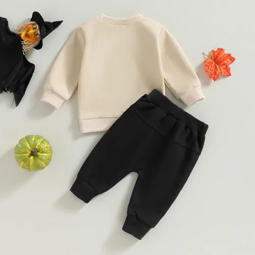 Miniatura 3 de Toddler Baby Boy Fall Outfit Rugby Football Game Day Print Sweatshirt Tops Elastic Pants Set Cute Newborn Infant Clothes