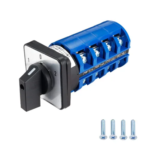 Miniatura 12 de Interruptor de cambio LW28-20 3 posiciones 8 terminales Selector de leva giratorio universal Interruptores de bloqueo 550V 20A