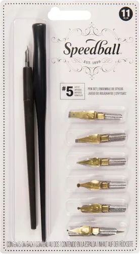 Speedball Calligraphy No-5 Artists Project Set, 2 Porta Plumas y 8 Puntas (SB2962)