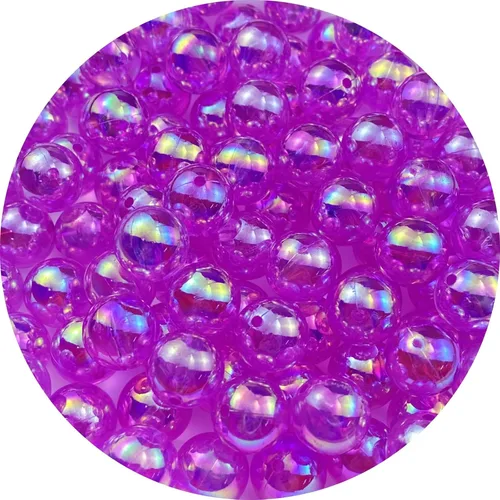 Miniatura 7 de 400 cuentas redondas acrílicas de 0.315 pulgadas de color AB, cuentas espaciadoras redondas con agujeros para aretes, pulseras, collares, llaveros