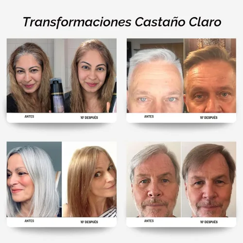 Miniatura 2 de Polar Haircare - Champú tinte para cabello gris para mujeres y hombres, marrón claro para cabello gris, champú para colorear marrón claro natural