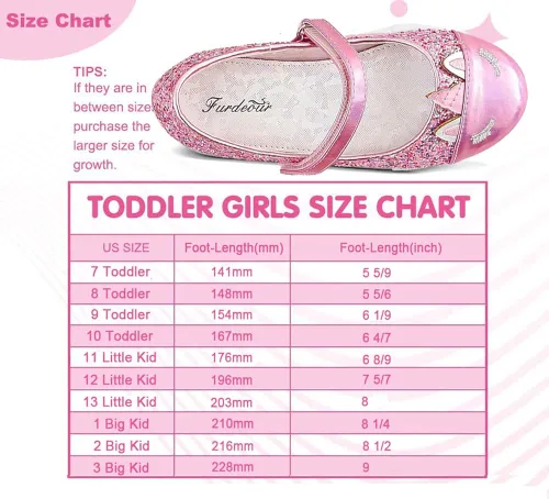 Miniatura 6 de Furdeour - Zapatos de vestir para niñas tipo Mary Jane, boda, fiesta, damas de honor, zapatos con brillantina, princesa, ballet, zapatos planos