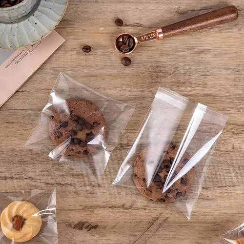 Miniatura 3 de SUREHOME Bolsas para galletas con sellado, 100 unidades, 4 x 4 pulgadas, bolsas de celofán autoadhesivas transparentes para embalaje de galletas