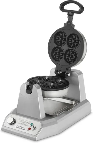 Miniatura 2 de Waring Commercial WMB400X - Mini waflera belga simple con rejillas de aluminio fundido 120V, 1200W enchufe de fase 5-15