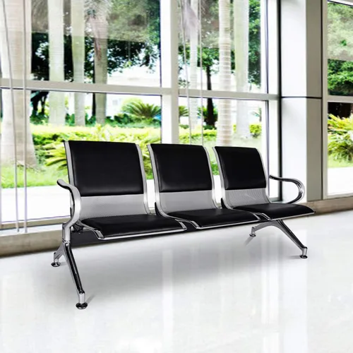 AIIT Kinlife - Silla de recepción de 3 asientos, banco de oficina de piel sintética para sala de espera con reposabrazos, asiento de muebles de