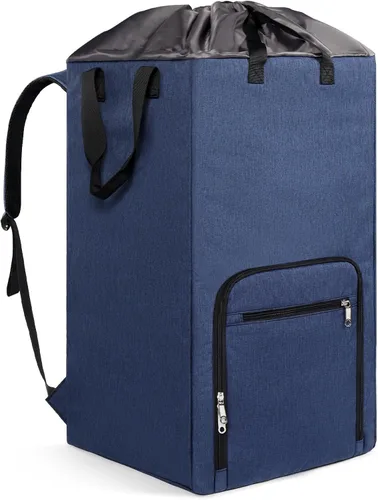 Miniatura 13 de Bukere - Mochila para lavandería, extra grande, 2 en 1, cesta de lavandería para estudiantes universitarios, artículos esenciales para el Negro