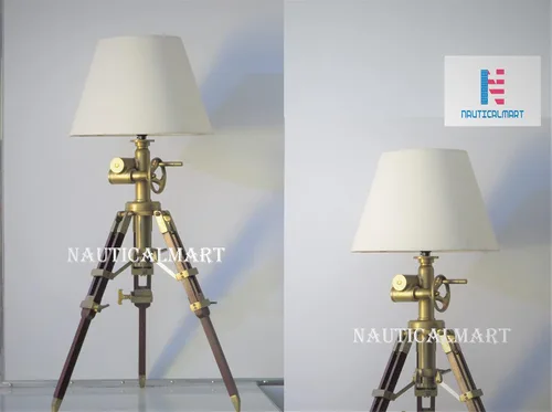 Miniatura 2 de Lámpara de mesa con trípode, decoración náutica, lámparas industriales (pantalla no incluida), lámpara de mesita de noche industrial