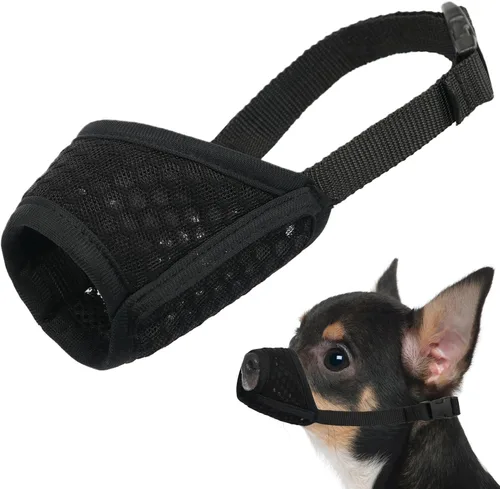 Miniatura 14 de Mayerzon Bozal para perro, bozal de malla suave para cachorros, para perros pequeños, medianos y grandes, chihuahua, caniches, beagle, perro