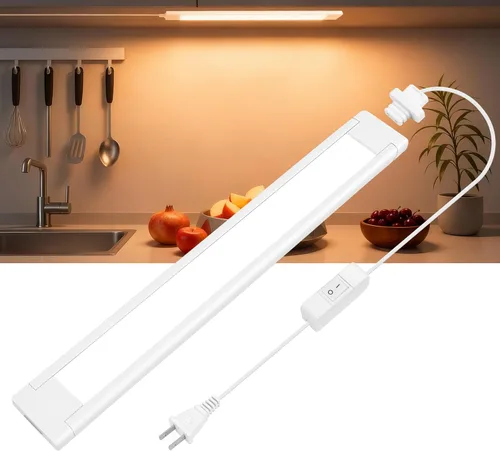 Miniatura 8 de maylit Barra de luz LED ultra brillante enlazable de 14 pulgadas, lámpara apta para inquilinos, luces interiores con cable para armario de cocina