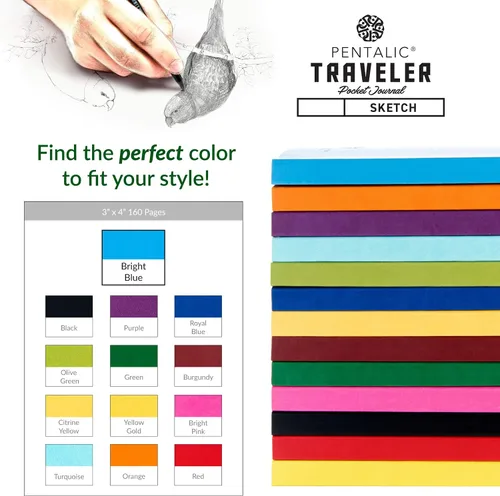 Miniatura 7 de Cuaderno de bocetos Travelers Dot Grid Pentalic Art, libre de ácidos
