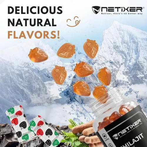 Miniatura 3 de Gomitas Shilajit – Sabor Tamarindo – 60 unidades – Apoya la energía, la resistencia y la vitalidad – Vegana, sin gelatina, sin gluten, sin OMG – 60