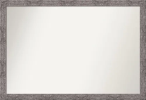 Miniatura 287 de Amanti Art Espejo de baño gris para sobre el fregadero, 31 x 48 pulgadas, espejo de tocador rectangular estrecho de color gris, marco de madera