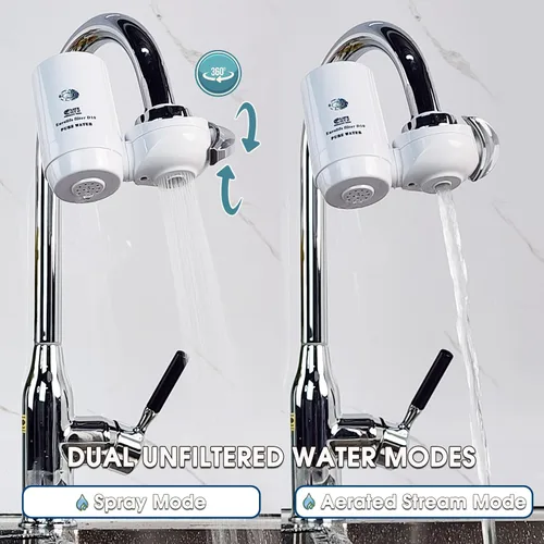 Miniatura 3 de Sistema de filtración de agua de montaje en grifo, purificador de agua sin BPA para fregadero, el filtro reemplaza 400 galones de agua, dura seis