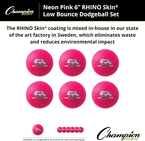 Miniatura 3 de Champion Sports® Rhino Skin® Juego de pelotas de eva de bajo rebote y unidades individuales para patio de juegos, educación física, patio trasero