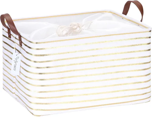 Miniatura 11 de Hinwo 31L Bolsas de almacenamiento grandes, organizadores de armario y almacenamiento, cestas de estante, cestas de almacenamiento plegables