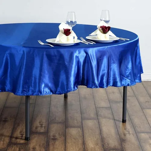 Miniatura 6 de BalsaCircle Mantel redondo de satén blanco de 90 pulgadas para mesa de boda, fiesta, recepción, eventos, cocina, comedor