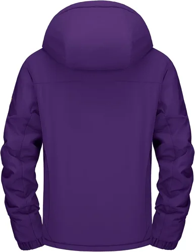 Miniatura 2 de MAGCOMSEN Chaquetas de esquí para mujer, resistentes al agua, aisladas, a prueba de viento, forro polar, abrigos de invierno con capucha