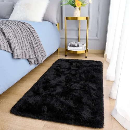 Miniatura 13 de Amearea Alfombra de Área Peluda Esponjosa para Dormitorio de Niños Sala de Estar, Extra Suave y Difusa Alfombras Peludas, Antideslizante, Alfombra