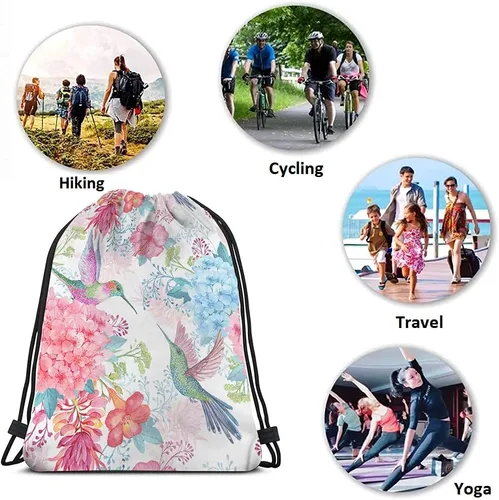 Miniatura 7 de Mochila con cordón de unicornio arcoíris y bolsa de gimnasio con cordón, Multi-a133, Mochilas de viaje