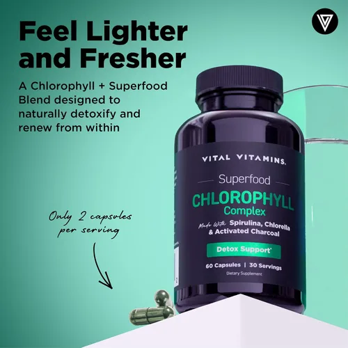 Miniatura 2 de Vital Vitamins Complejo de colágeno múltiple Plus + cápsulas de complejo de clorofila