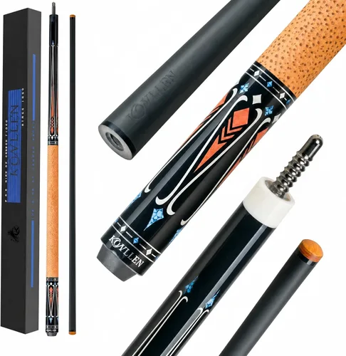 KONLLEN Carbon Fiber Pool Cue Stick 58-inch Professional Pool Sticks for Adults Full Carbon Technology Low Deflection Pool Cue Billiard Cues with