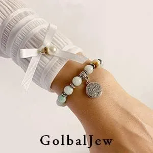 Miniatura 3 de GolbalJew Pulsera curativa para mujer, pulseras de cuentas de ansiedad, joyería de piedra curativa, pulsera de cristal para aliviar el estrés