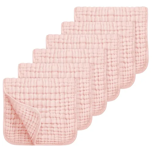 Miniatura 19 de Looxii - Paquete de 12 trapos de muselina para eructos, 100 % algodón, grandes, 20 x 10 pulgadas, extrasuaves y absorbentes, para bebés, niños