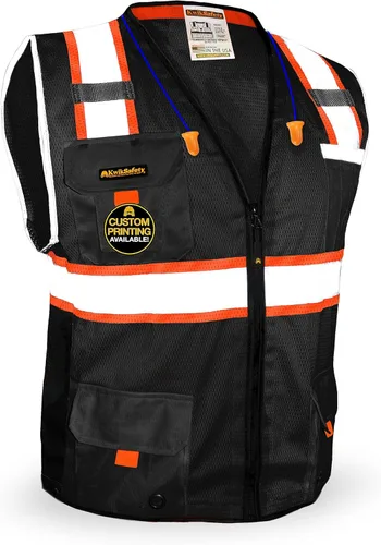 Miniatura 10 de KwikSafety - Chaleco de seguridad BIG KAHUNA Base y edición limitada Chaleco reflectante clase 2 ANSI OSHA chaleco de seguridad para hombres