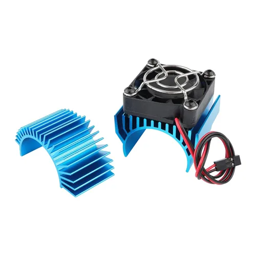 Miniatura 5 de Disipador de calor RC de aluminio con ventilador de enfriamiento de 5 V 3650 3660 540 550 tamaño del motor disipador de calor y asiento de motor