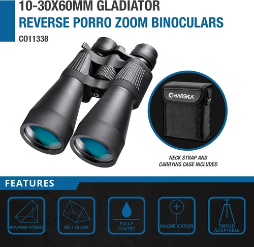 Miniatura 2 de BARSKA Binoculares de zoom porro inverso de Colorado