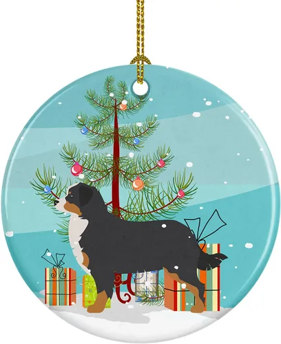 Miniatura 33 de Caroline's Treasures Bulldog inglés «Merry Christmas» adorno de cerámica para árbol de Navidad, decoración colgante para el hogar, Navidad, fiestas