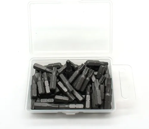 Miniatura 5 de TMAX Juego de puntas de destornillador de cabeza de estrella T6 Torx de 25 piezas, acero S2 de 6 puntos T-6 puntas de inserción de destornillador