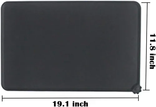 Miniatura 6 de Tapete de silicona para alimentación de mascotas, impermeable, para perros y gatos, bordes elevados para evitar derrames, bandeja individual