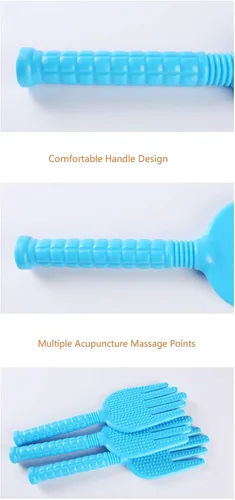 Miniatura 6 de AnHua 1 unids Clapper Meridian Shoot Health Beat Tapping Back Silicona Knock Body Hammer Fitness Masaje Stick Pat masajeador herramienta de cuidado