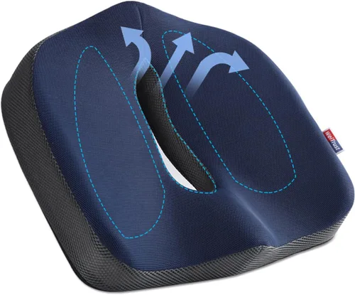 Miniatura 9 de Cojín de asiento para aliviar el dolor de coxis, cojín de espuma viscoelástica para silla de oficina y automóvil, almohadilla ergonómica para silla